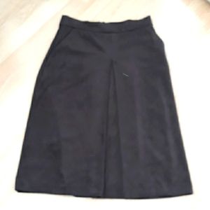 Brown faux suede stretch below knee skirt by NYC&Co